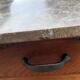 Art deco chest of drawers in oak and marble