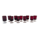 11 Luminarc amethyst glasses – France, 1970s