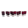 11 Luminarc amethyst glasses – France, 1970s