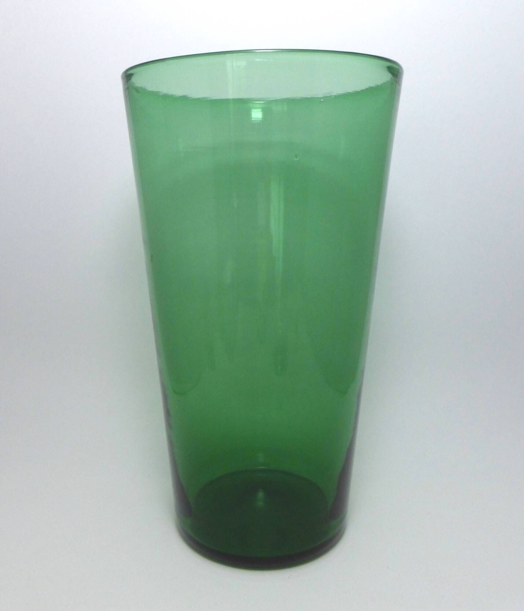 Vase de parquet en verre vert