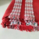 Tablecloth and 12 vintage cotton Basque-style napkins.