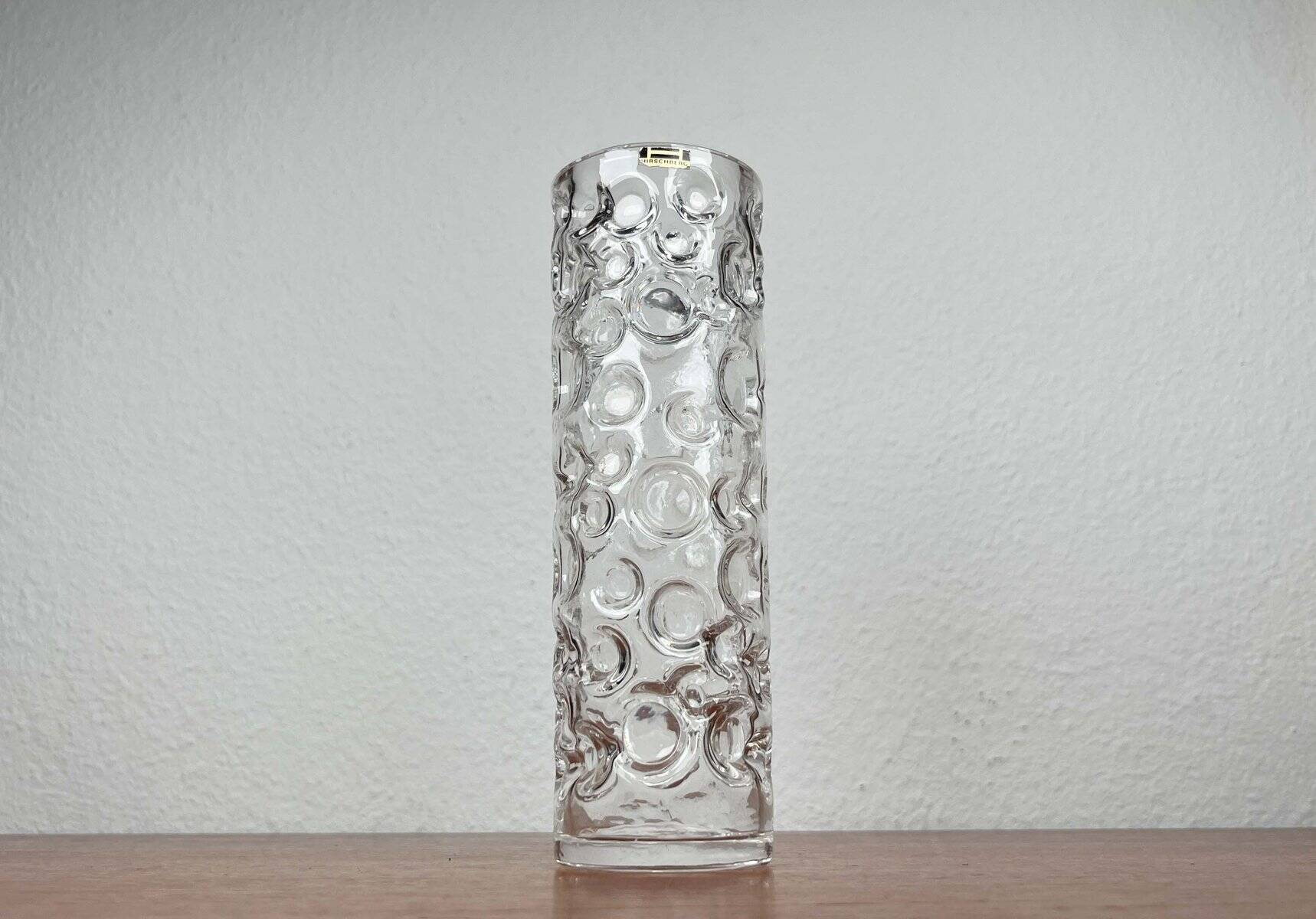Mid-Century Modern Space Age Bubble Glass Vase by Wilhelm Braun-Feldweg for Hirschberg, Germany, 1960s