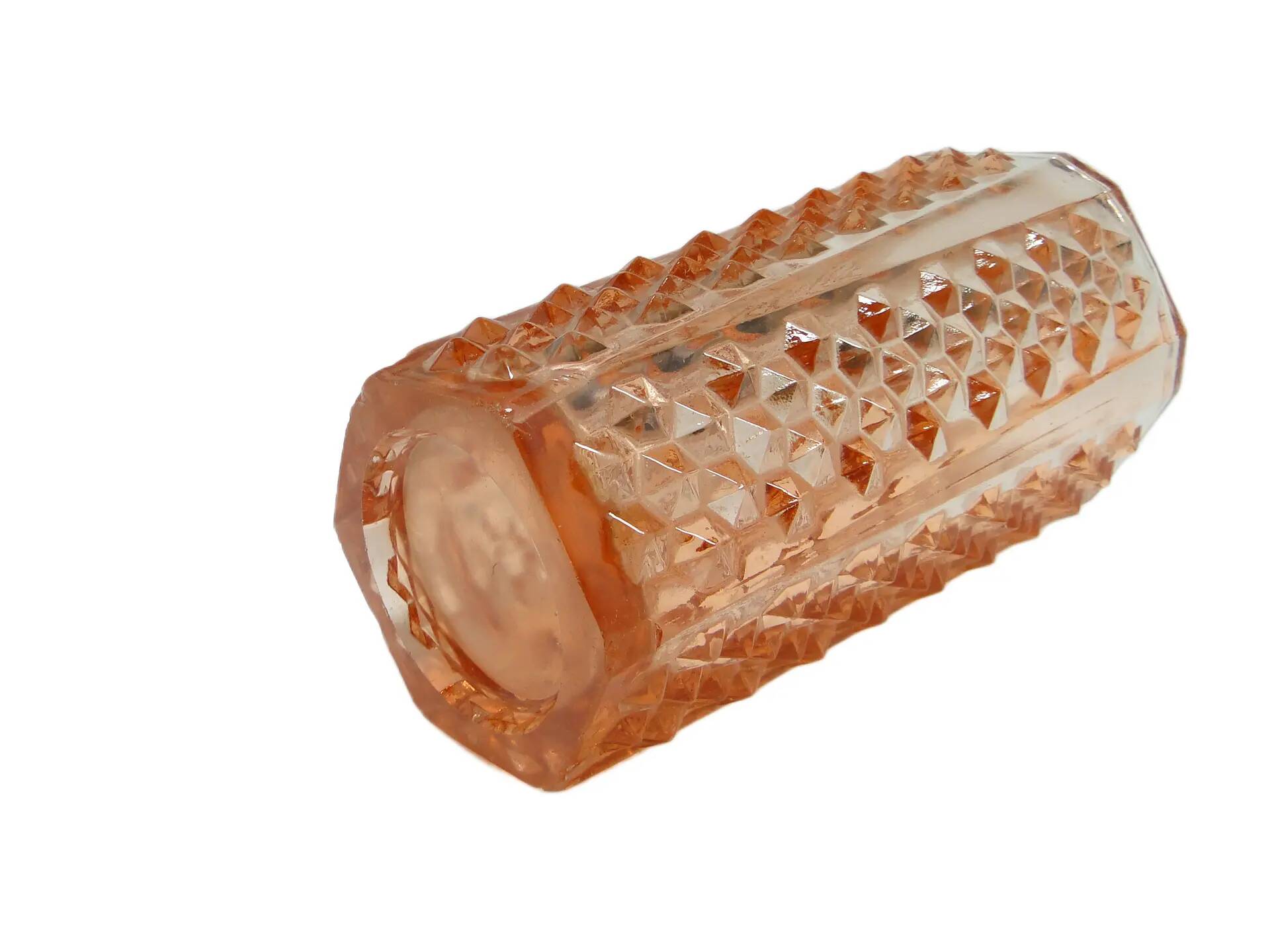 Ćwieki vase, modernism, rosaline glass, Ząbkowice, Poland, 1970s.