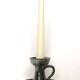 Candlestick signed Thierry and Chantal Robert in enamelled Loir sandstone