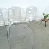 Design plexiglas stapelbare stoelen Trono by Sottsass Associati 2005 Segis