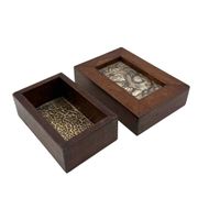 Mid-century rare Smoking Set, ashtray and cigars box, Italy 1950s
