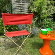 Fauteuil de camping pliant orange vintage