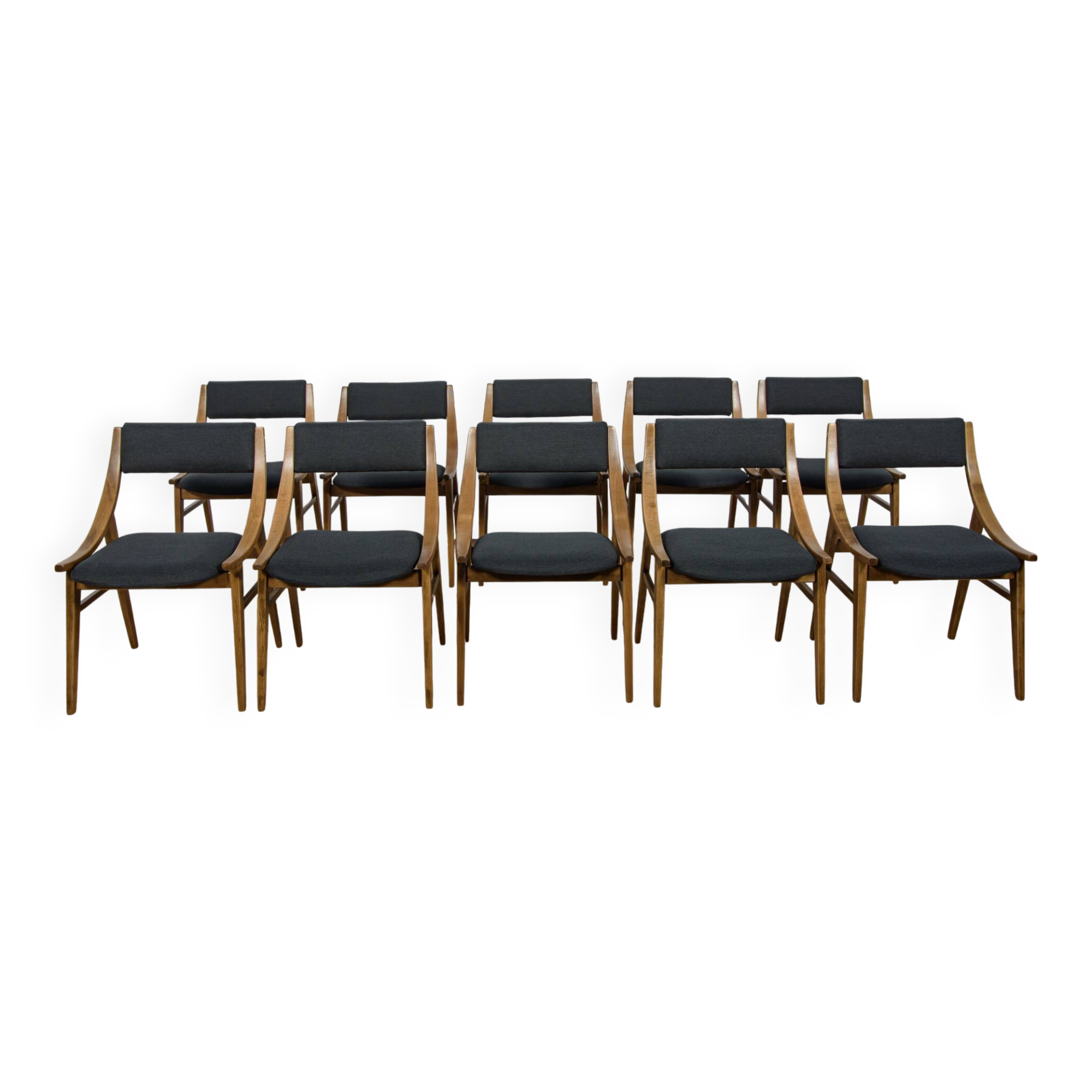 Polish ski jumper chairs from Zamojska, 1970s, set of 10