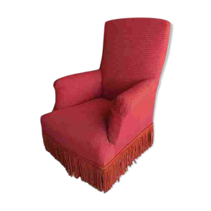 fauteuil à franges en - rouge