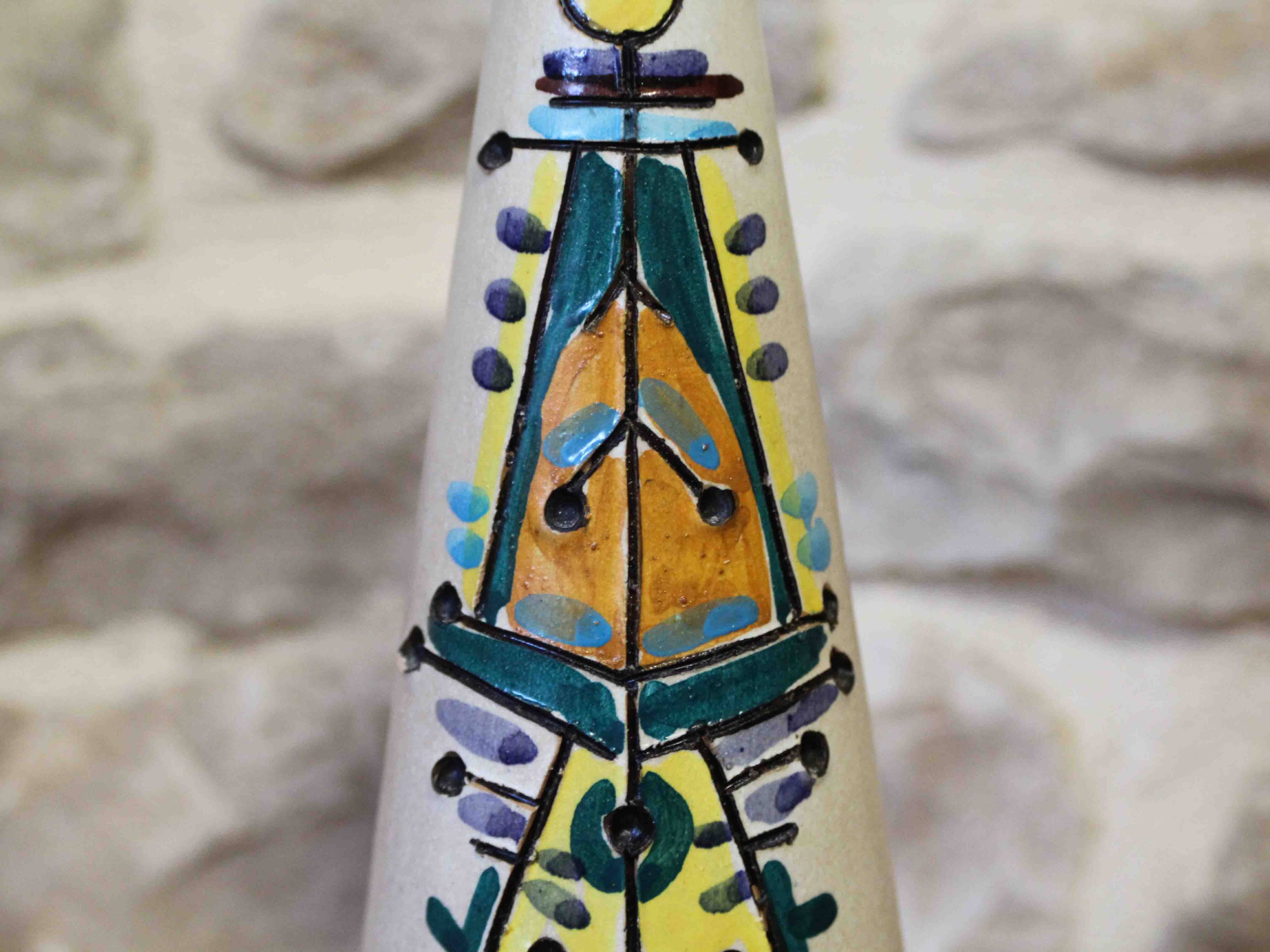 Giuseppe Mazzotti Albisola glazed ceramic soliflore vase