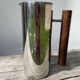 Guy Degrenne stainless steel and wood pitcher