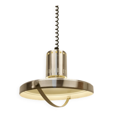 Lampe suspendue vintage réglable en hauteur, années 1970