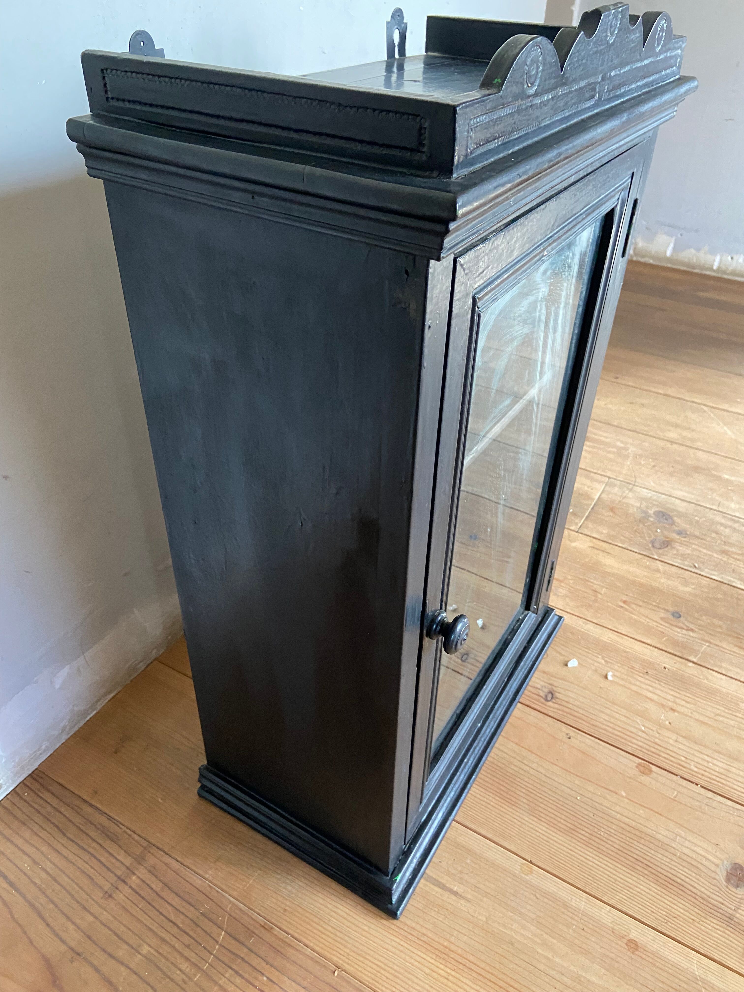 Black antique medicine cabinet