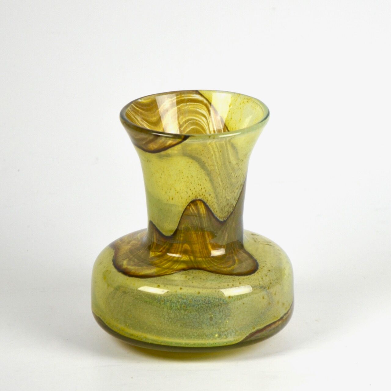 Malta signed Mdina blown glass vase 1970s