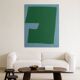 Minimalist abstract "silent contrast" blue green by Bodasca