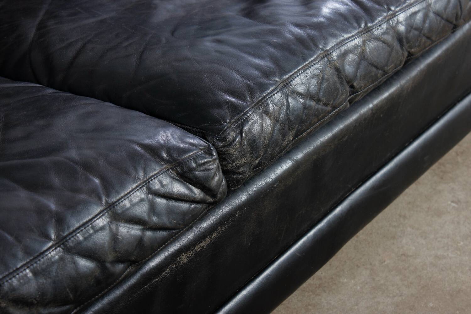 Vintage Sofa Mid Century Leder Danish Design 60er 70er