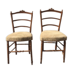 paire de chaises en bois