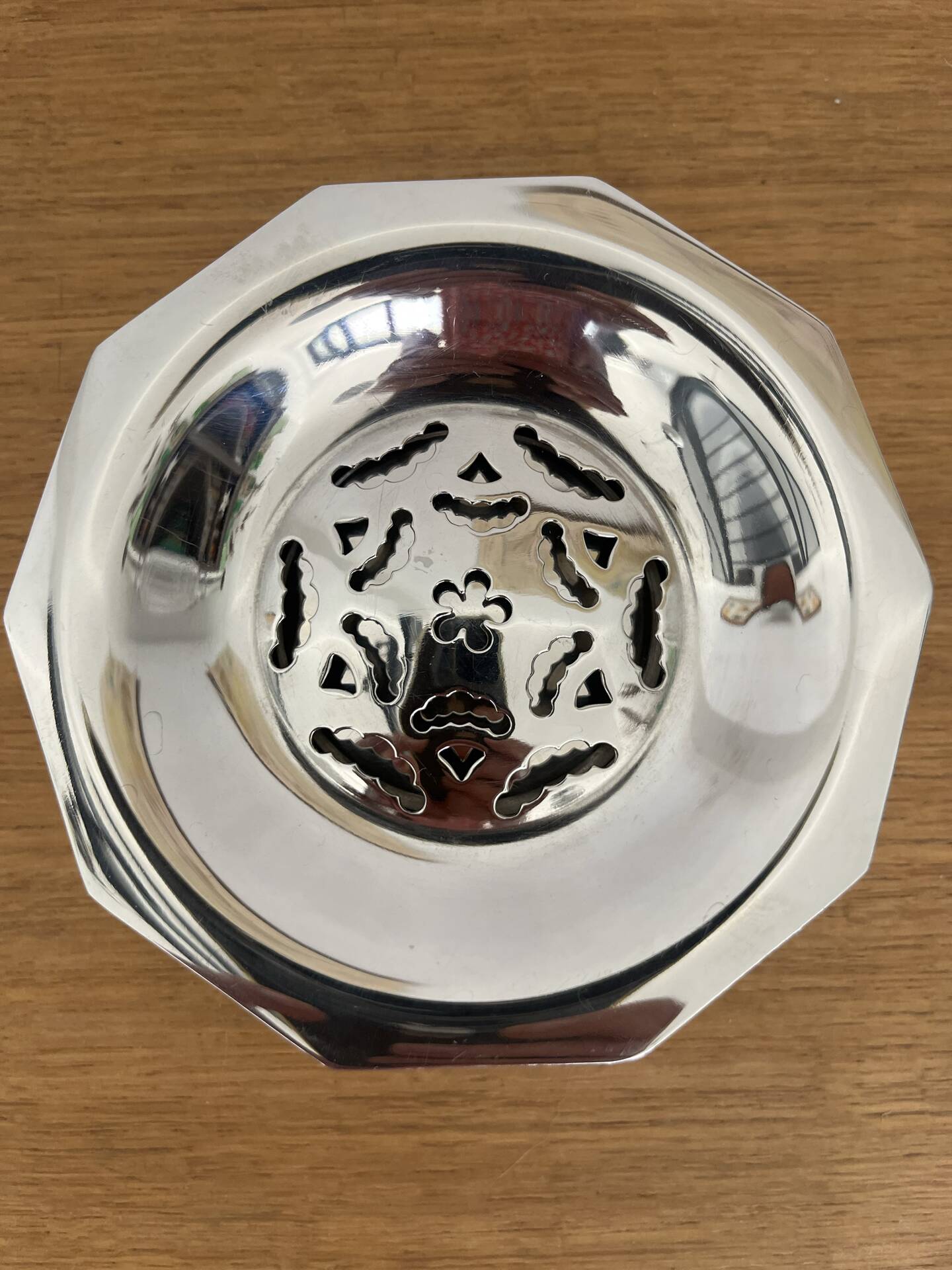 Vintage stainless steel butter dish
