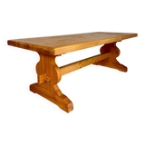 Vintage XXL farmhouse monastery pine table from the 1960s.