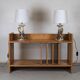 Pair of Bouffioulx sandstone candle lamps signed Dubois - 1970s