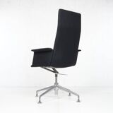 Conference chair, Brunner, with textile cover, black, chrome