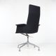 Conference chair, Brunner, with textile cover, black, chrome
