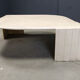 Vintage travertine coffee table by Roche Bobois, 1970s