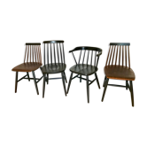 Set of 4 scandinavian chairs mismatched
