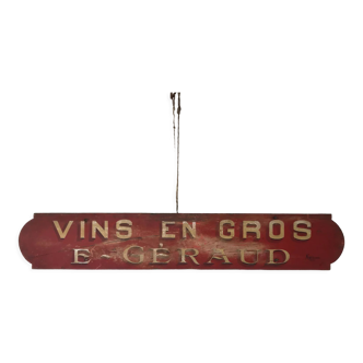 Painted wood sign