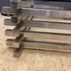 Polished stainless steel coffee table - Italian '70s style