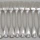 Christofle Vendôme Shell, 62-piece cutlery set, silver-plated knives.