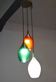 Flavio Poli for Seguso Vetri d’Arte, three-light glass chandelier, 1950s