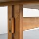 Dining table in solid elm, Les Arcs, France.