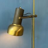 Vintage brass floor lamp with adjustable spot