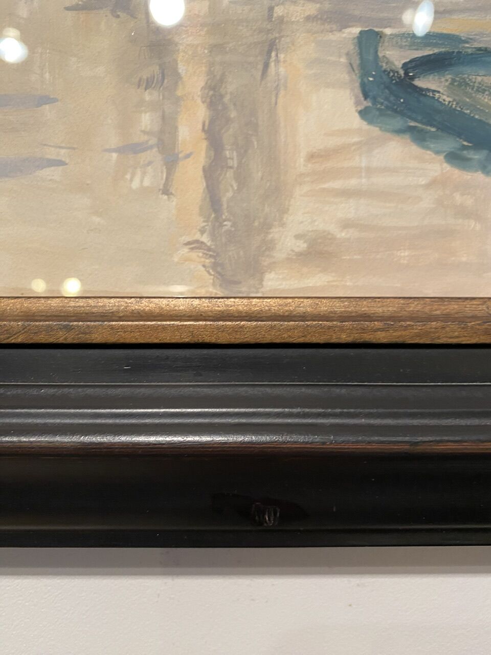 Old painting, edge of the Saône, XX century