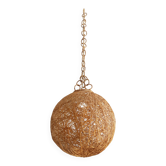 Suspension XXL boule ficelle durcie 1970