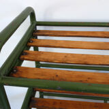 Old industrial shelf with wheels