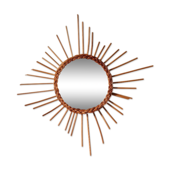 Rattan sun mirror