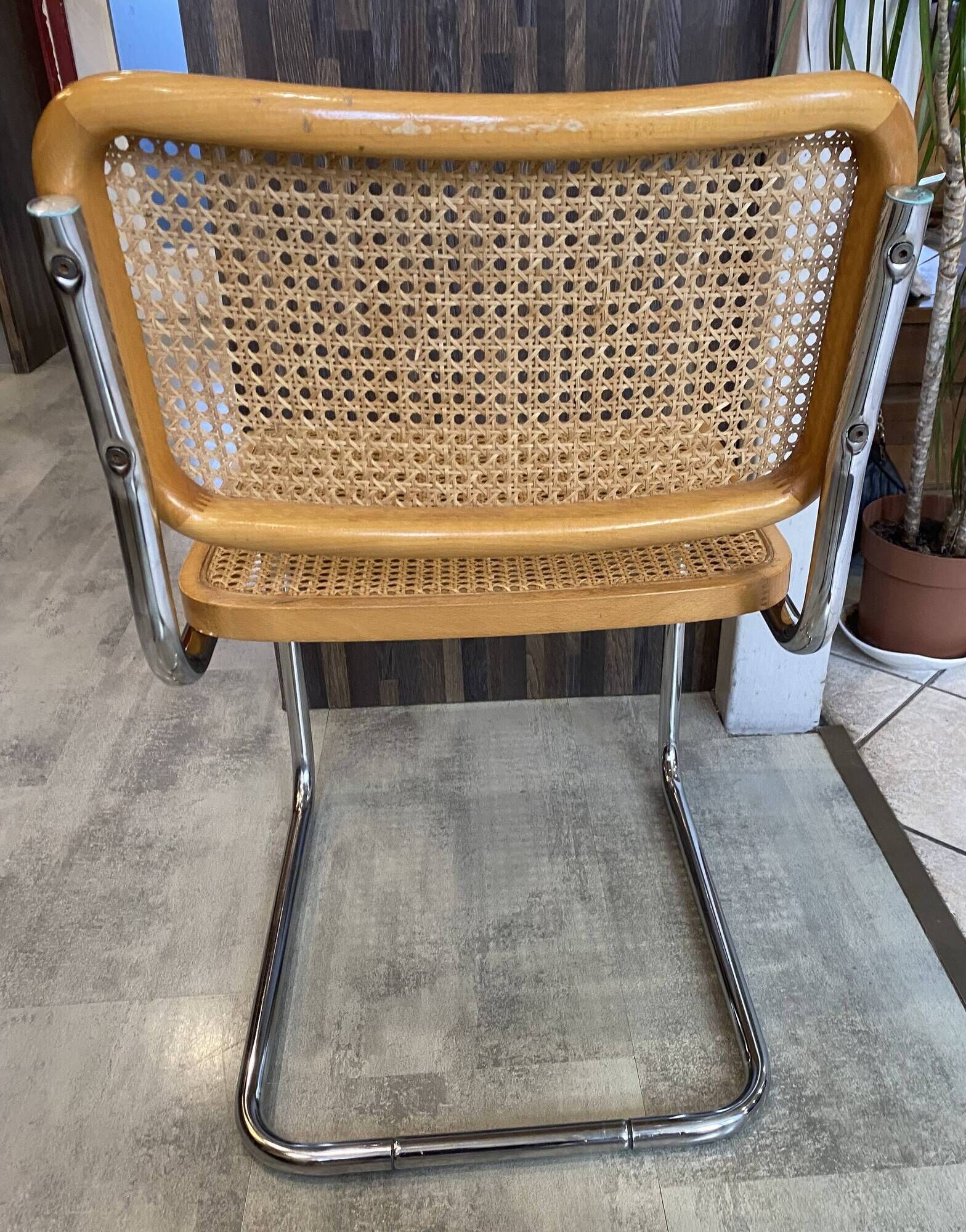 Chair without armrests Cesca B32 Marcel Breuer vintage 1980