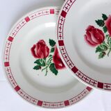 4 flat plates of Digoin Sarreguemines saverne model 220541