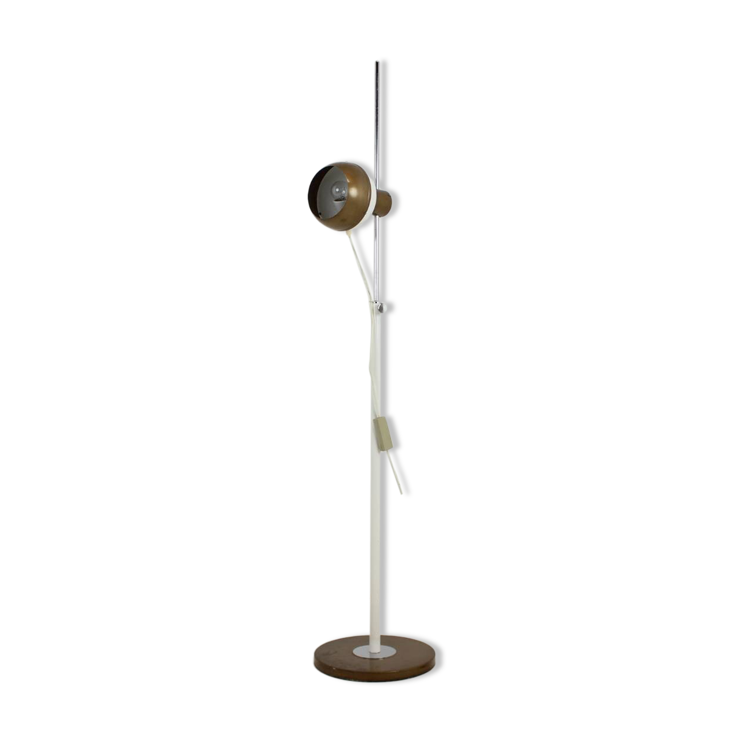 Adjustable Vintage Magnetic Floor Lamp by Drukov, 1970's, Brno, Czechoslovakia
