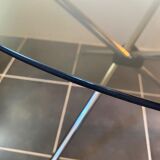 Round kitchen or dining room in smoked glass chrome structure an70