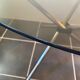 Round kitchen or dining room in smoked glass chrome structure an70