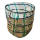 Vase verre artisanal soufflé « Rayé »