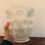 Vintage Verlys glass vase with cabochons