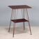 Vintage metal side table with double glass top, Italy, 1960s.