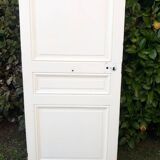 Communication door H219.5xL80cm, old panelled and moulded.
