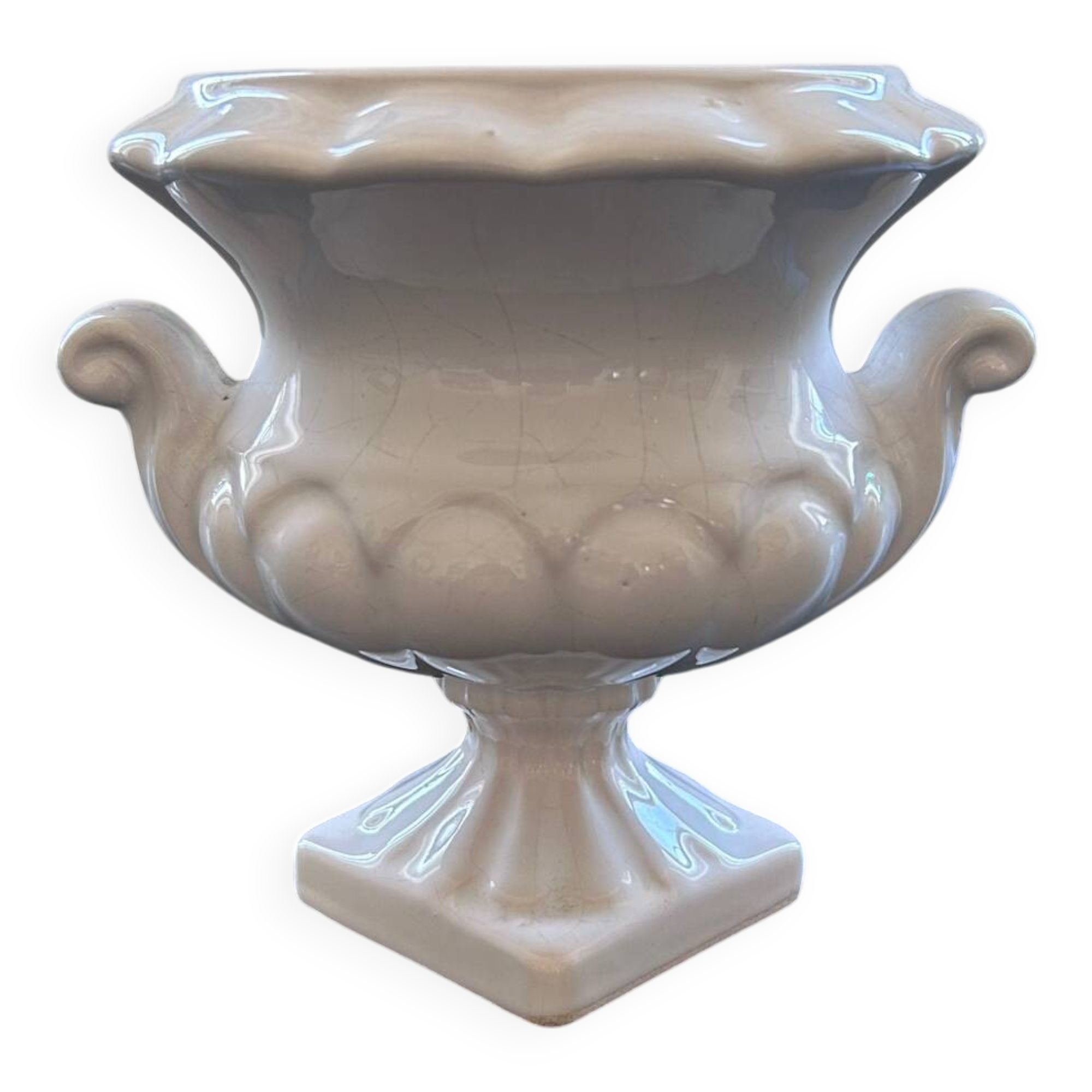 White Medici style vase