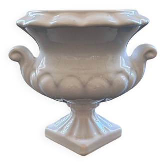 Vase style Médicis blanc