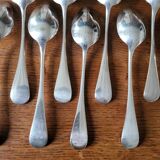 10 silver plated table spoons